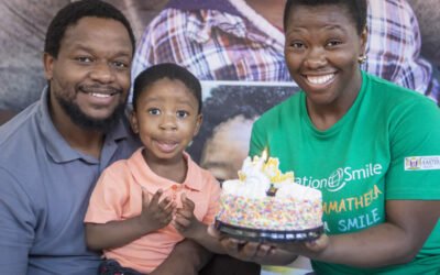 At age 3, little Nzulu was finally able to taste birthday cake for the first time
