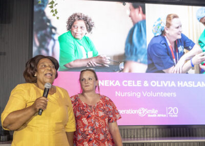 Nursing volunteers, Funeka Cele and Olivia Haslam