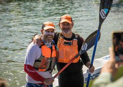 We did it! Celebrating after the Freedom Paddle.